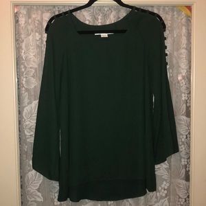 Necessary objects hunter green blouse
